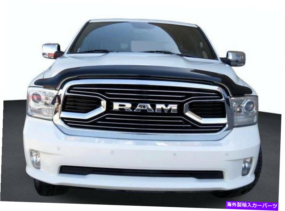 バグシールド フルハイトバグシールドデフレクター（2009-2018 RAM 1500）フードプロテクタースモークガード FULL HEIGHT Bug Shield Deflector (2009-2018 RAM 1500) Hood Protector Smoke Guard【並行輸入品】