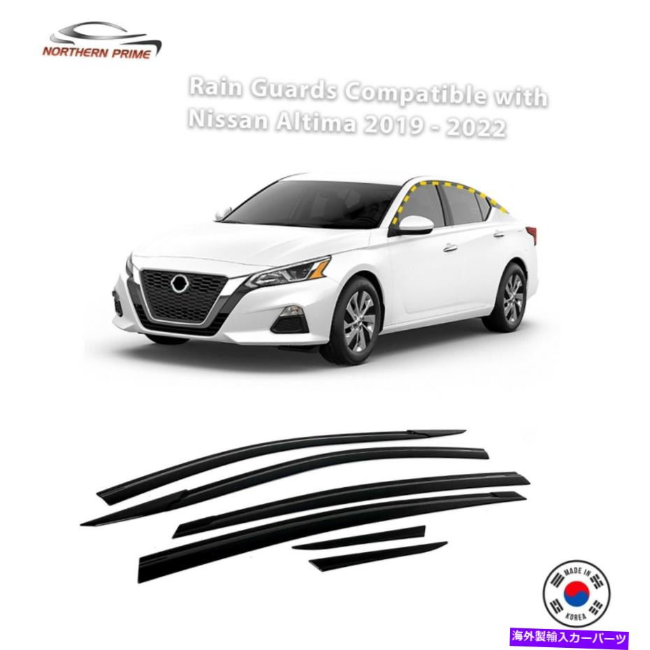 バグシールド 日産アルティマのレインガード2019-2022（6pcs）煙の色合いのテープオンスタイル Rain Guards for Nissan Altima 2019-2022 (6PCs) Smoke Tinted Tape-On Style【並行輸入品】 47,850円