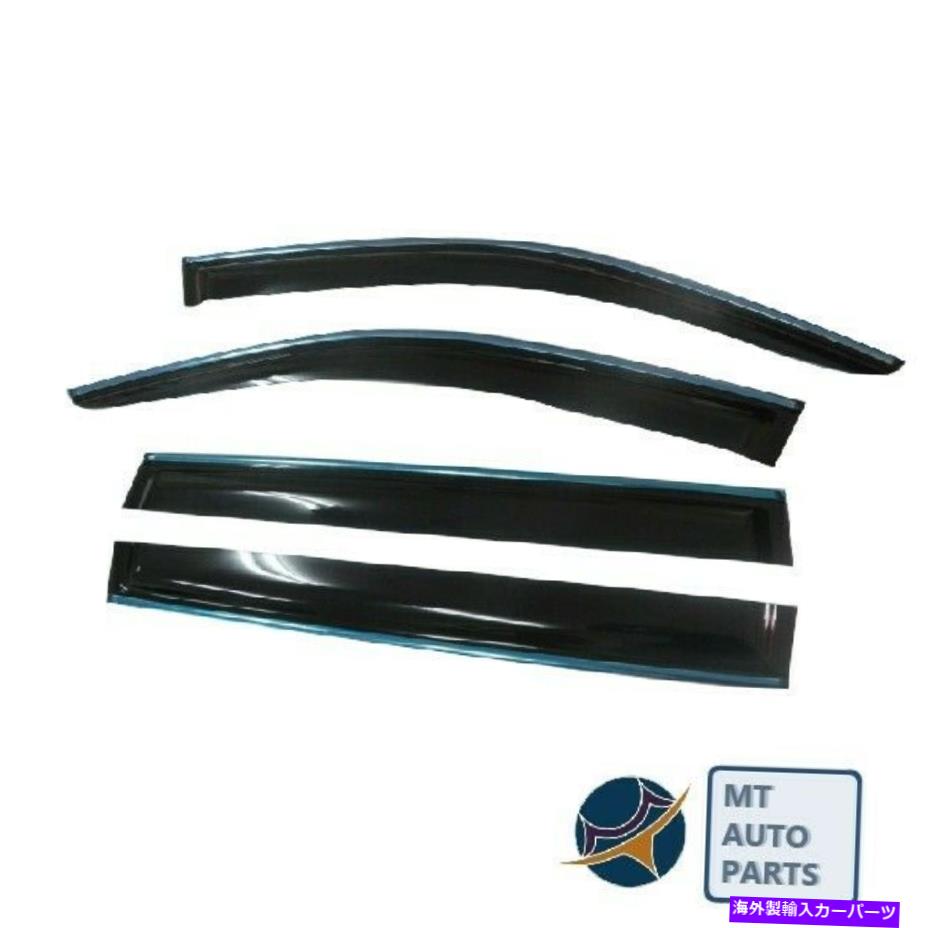 バグシールド Chrome Trim Side Window Viders Guard Vent Deflectors for Toyota Sienna 2021- Chrome Trim Side Window Visors Guard Vent Deflectors For Toyota Sienna 2021-【並行輸入品】