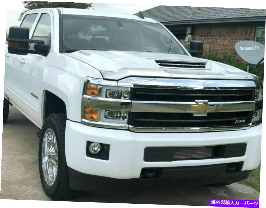 バグシールド Chrome Bug Shield 2017- 2019 Silverado 2500 3500 HDディーゼルW/エア誘導フード CHROME Bug Shield 2017- 2019 SILVERADO 2500 3500 HD Diesel W/ Air Induction Hood【並行輸入品】