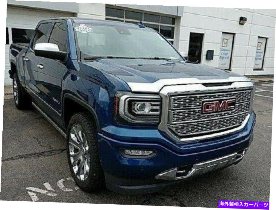 バグシールド Chrome Bug Shield（2014-2018 Sierra 1500）フードプロテクターバグガードデフレクター CHROME Bug Shield (2014- 2018 SIERRA 1500) Hood Protector Bug Guard Deflector【並行輸入品】