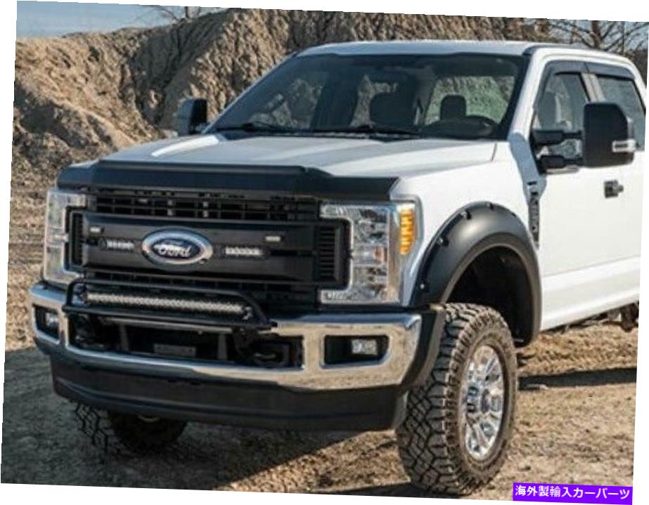 バグシールド バグシールド＆フードプロテクターマットブラック（2017- 2020 F250 F350）デフレクターガード Bug Shield & Hood Protector MATTE BLACK (2017- 2020 F250 F350) Deflector Guard【並行輸入品】