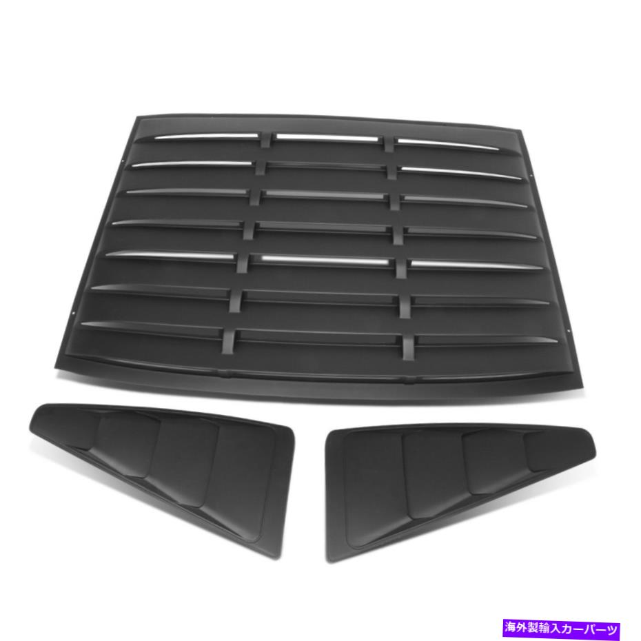 バグシールド フィット05-14フォードマスタングクーペABSビンテージスタイルリア+クォーターサイドウィンドウルーバー Fit 05-14 Ford Mustang Coupe ABS Vintage Style Rear+Quarter Side Window Louvers【並行輸入品】