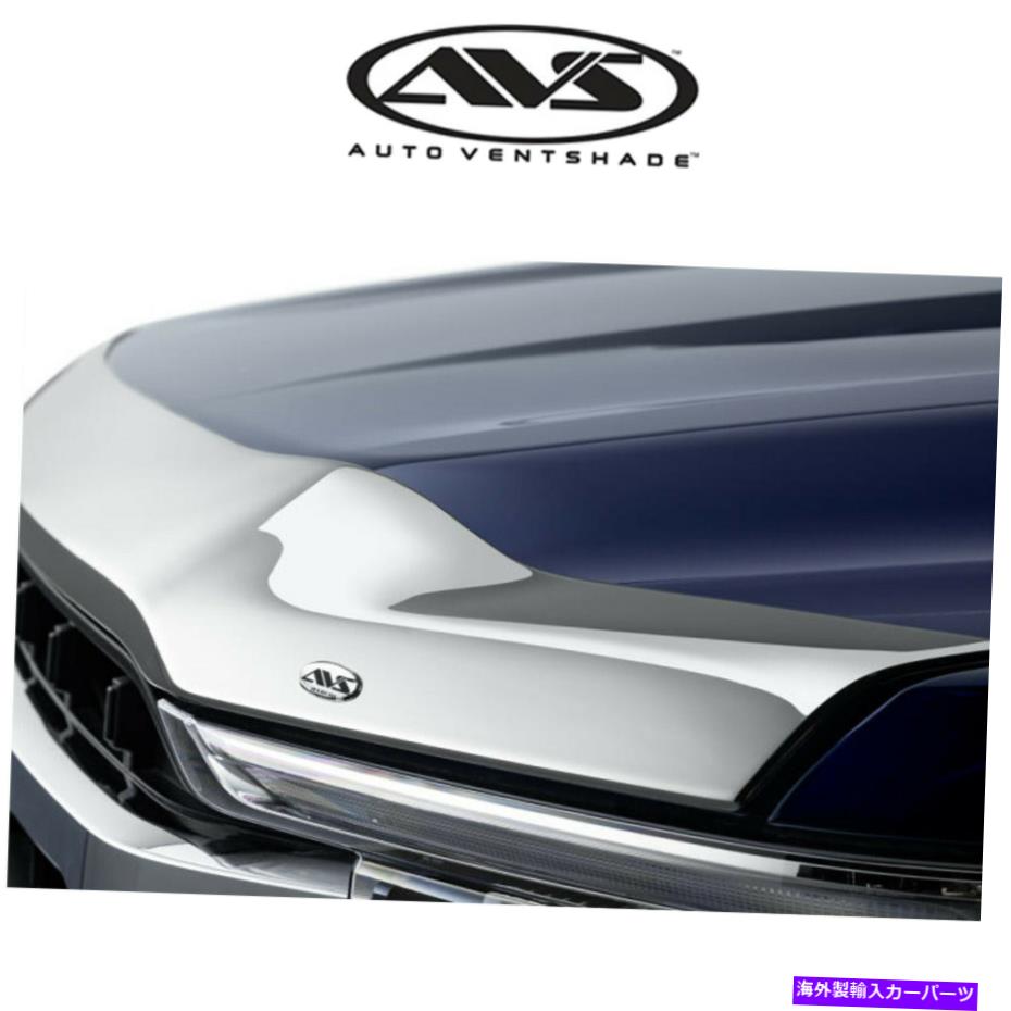 バグシールド AVS Aeroskin Chromeフラッシュマウントバグシールドフードプロテクター2021-2022フォードF150 AVS AeroSkin Chrome Flush Mount Bug Shield Hood Protector 2021-2022 Ford F150【並行輸入品】