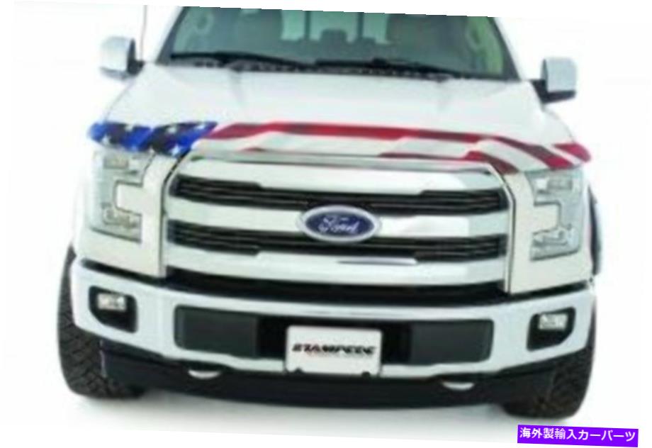 バグシールド Stampede Fits 2015-2019 Ford F-150自警団プレミアムフードプロテクター-Flag Stampede Fits 2015-2019 Ford F-150 Vigilante Premium Hood Protector - Flag【並行輸入品】