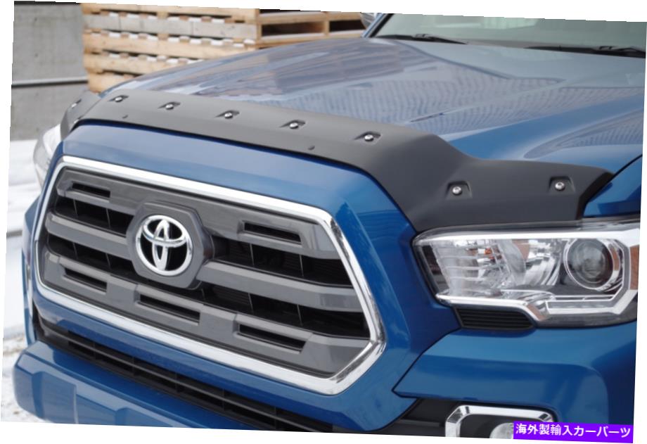 バグシールド 16-18トヨタタコマブラックテクスチャーのためのタフなガードフードガード Tough Guard Hood Guard For 16-18 Toyota Tacoma Black Textured【並行輸入品】