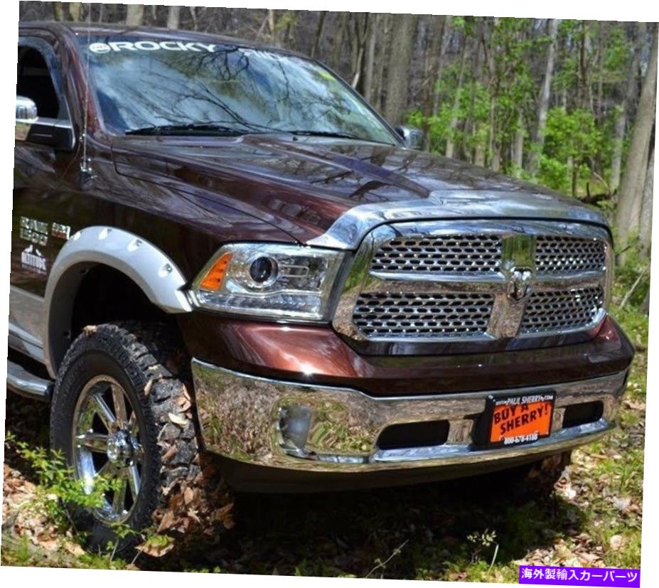 バグシールド Chrome Bug Shield（2009-2019 RAM 1500）フラッシュフードプロテクターバグガードデフレクター CHROME Bug Shield (2009- 2019 RAM 1500) Flush Hood Protector Bug Guard Deflector【並行輸入品】