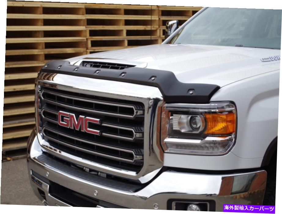 バグシールド 17-19 GMC Sierra 2500/3500 HDディーゼルブラックテクスチャのためのタフなガードフードガード Tough Guard Hood Guard For 17-19 GMC Sierra 2500/3500 HD Diesel Black Textured【並行輸入品】