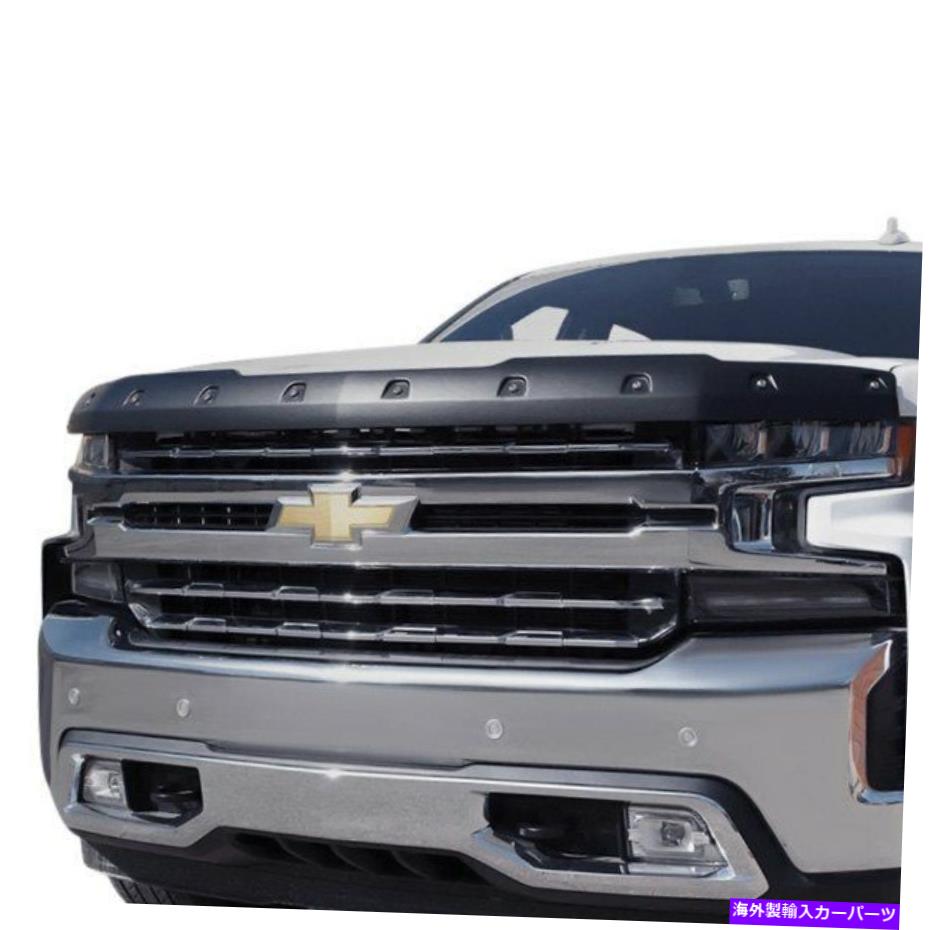 バグシールド シボレーシルバラード1500 19-21フォーカスオートスムースブラックフォームフィットフードプロテクター For Chevy Silverado 1500 19-21 Focus Auto Smooth Black FormFit Hood Protector【並行輸入品】