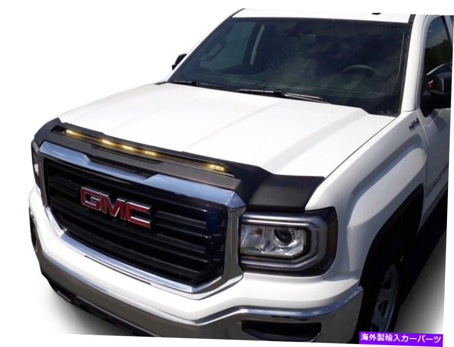 バグシールド AVSブラックエアロスキンライトシールドフードプロテクター2014-2018のGMC for Sierr ... AVS Black Aeroskin LightShield Hood Protector for 2014-2018 for GMC for Sierr...【並行輸入品】