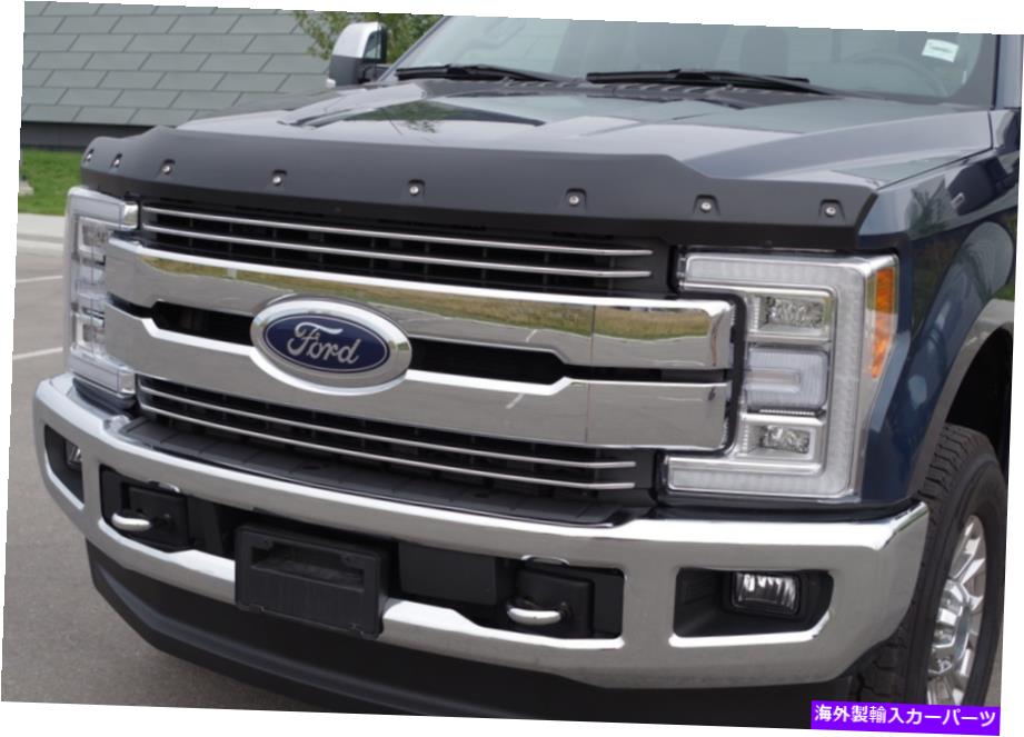 バグシールド 17-19フォードF-250/F-350スーパーデューティブラックテクスチャのためのタフガードフードガード Tough Guard Hood Guard For 17-19 Ford F-250/F-350 Super Duty Black Textured【並行輸入品】
