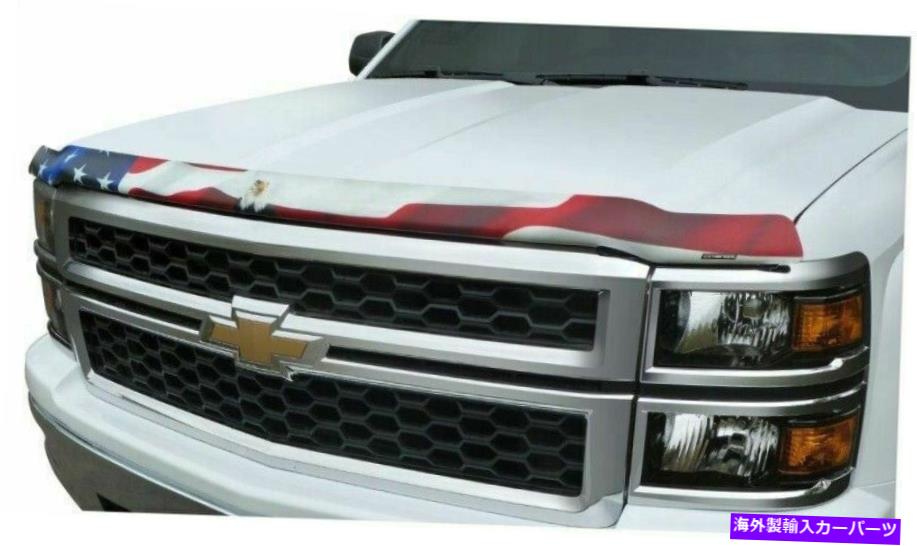 バグシールド 14-15シボレーシルバラード1500自警団プレミアムフードプロテクターのスタンピード - フラグ Stampede for 14-15 Chevy Silverado 1500 Vigilante Premium Hood Protector - Flag【並行輸入品】