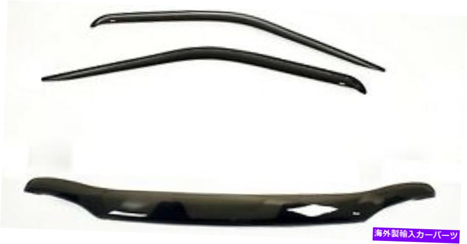 バグシールド Chevy Silverado 2 DOOR 1999-2002 VENT VISORコンボのバグデフレクターとテープ Chevy Silverado 2 Door 1999 - 2002 Bug Deflector & Tape on Vent Visor Combo【並行輸入品】