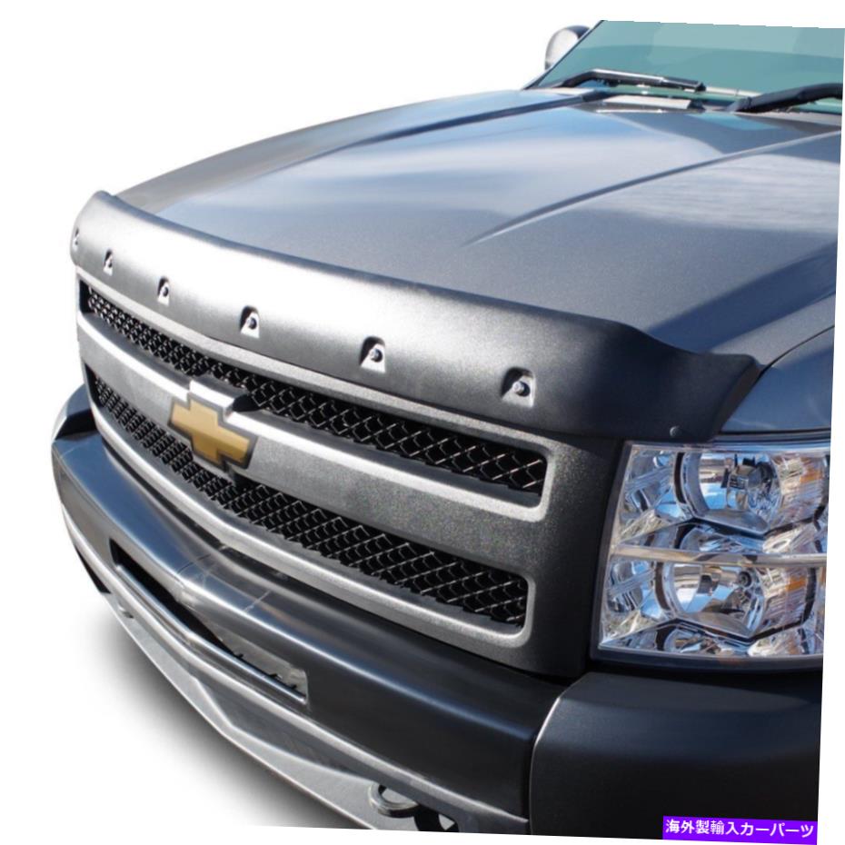バグシールド シボレーシルバラード1500 07-13フォーカスオートテクスチャブラックフォームフィットフードプロテクター For Chevy Silverado 1500 07-13 Focus Auto Textured Black FormFit Hood Protector【並行輸入品】