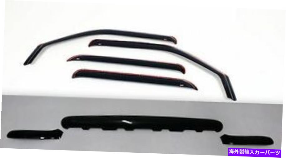 バグシールド Dodge Dakota 2000-2004バグデフレクターシールド＆チャネル内VITIORコンボ Dodge Dakota 2000 - 2004 Bug Deflector Shield & In-Channel Vent Visor Combo【並行輸入品】
