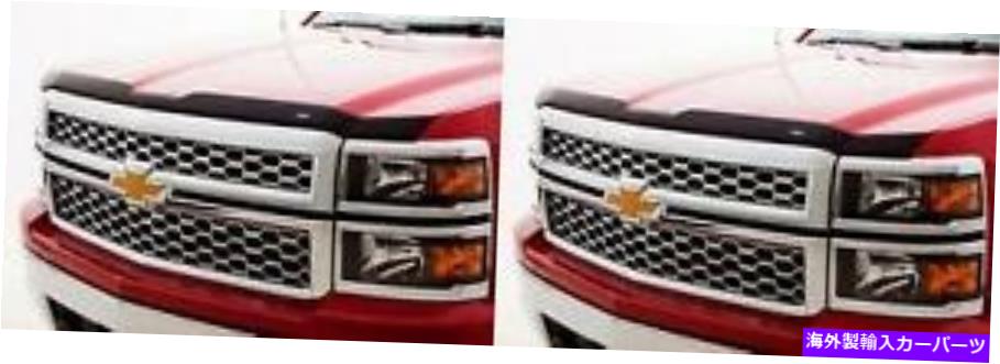バグシールド Auto Ventshade（AVS）377094バグシールドエアロスキン（TM）輪郭マットブラック2パック Auto Ventshade (AVS) 377094 Bug Shield Aeroskin (TM) Contour Matte Black 2 PACK【並行輸入品】