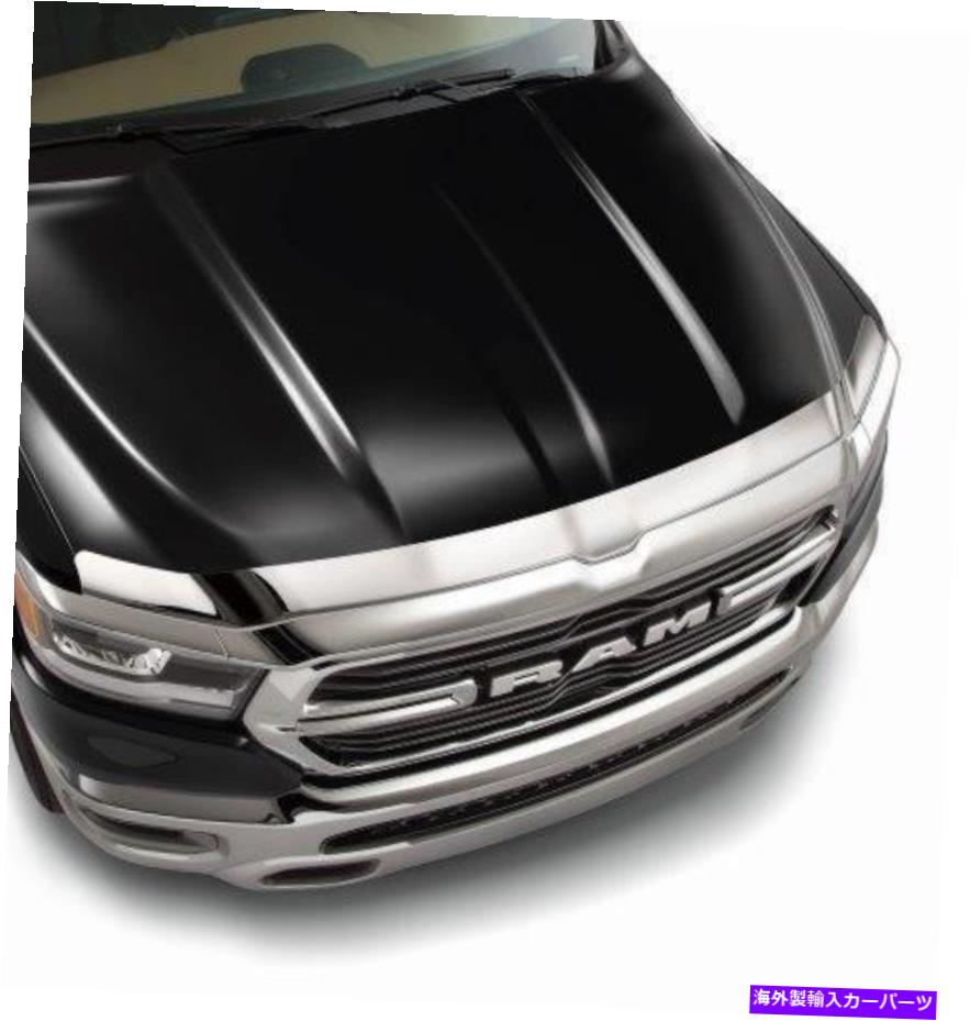 バグシールド 本物のモーパーフロントエアデフレクター-Chrome 82215475 Genuine Mopar Front Air Deflector - Chrome 82215475【並行輸入品】
