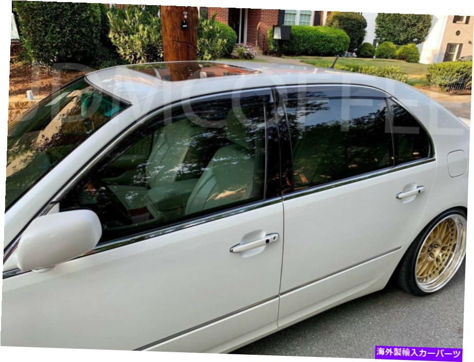 バグシールド レクサスLS430ウィンドウバイザートヨタ新しい本物のOEMレインバイザーCELSIOR UCF30 31 Lexus LS430 Window Visor Toyota NEW Genuine OEM Rain Visor Celsior UCF30 31【並行輸入品】