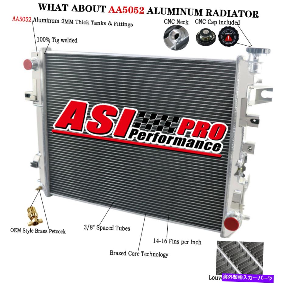 Radiator Dodge RAM用の3列アルミニウムラジエーター1500 2500ピックアップ3.7L 4.7L 5.7L 2009-2018 3 Row Aluminum Radiator for Dodge Ram 1500 2500 Pickup 3.7L 4.7L 5.7L 2009-2018【並行輸入品】
