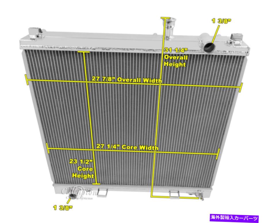 Radiator 2004年から2010年の日産タイタンV8エンジンの3列のパフォーマンスチャンピオンラジエーター 3 Row Performance Champion Radiator for 2004 - 2010 Nissan Titan V8 Engine【並行輸入品】