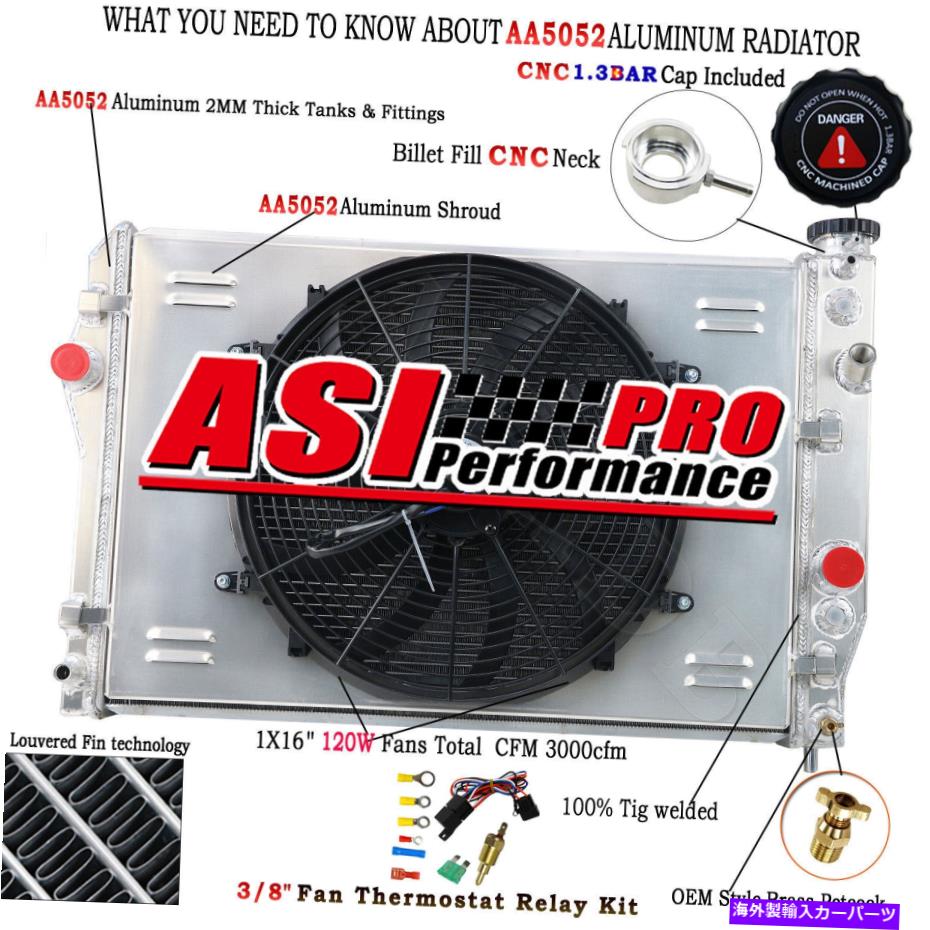 Radiator 3列のラジエーター+シュラウド+シボレーカマロZ28/ポンティアックファイアバード5.7 V8 1993-2002 3 Row Radiator+Shroud+Fan FOR CHEVY CAMARO Z28/PONTIAC FIREBIRD 5.7 V8 1993-2002【並行輸入品】