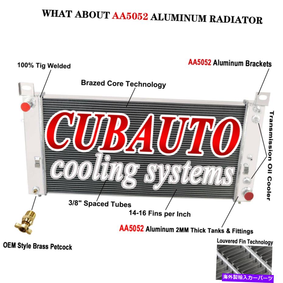 Radiator 99-2014シボレーシルバラード1500 GMCシエラタホユーコン4列アルミニウムラジエーター For 99-2014 Chevy Silverado 1500 GMC Sierra Tahoe Yukon 4 Row Aluminum Radiator【並行輸入品】 69,333円