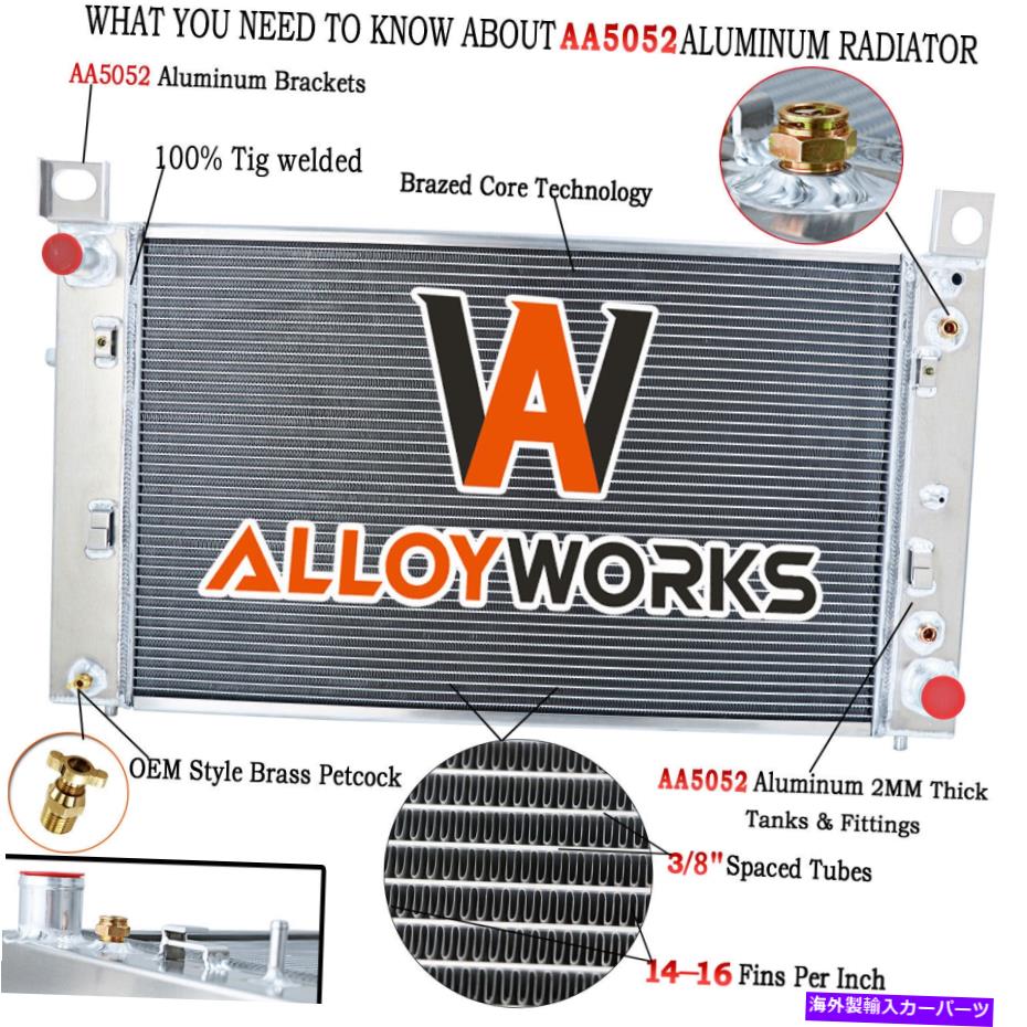 Radiator Chevy Silverado Tahoe GMC Sierra Yukon 4.3 4.8 5.3の4列アルミニウムラジエーター 4 Row Aluminum Radiator for Chevy Silverado Tahoe GMC Sierra Yukon 4.3 4.8 5.3【並行輸入品】