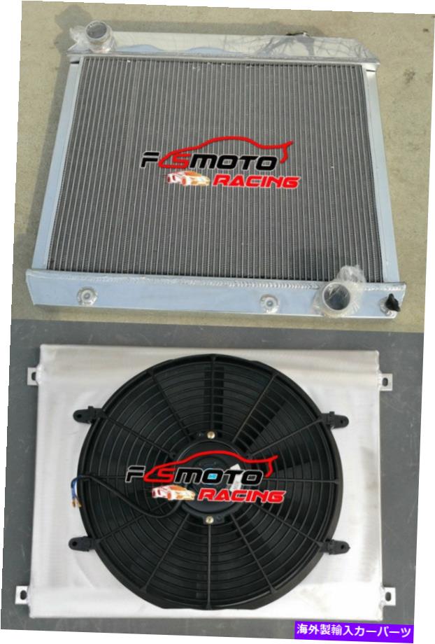 Radiator 1963-1966のアルミニウムラジエーター+シュラウド+シュラウド+ファン Aluminum Radiator+Shroud+FAN for 1963-1966 Chevy Truck C10 C20 C30 1964 1965 AT【並行輸入品】