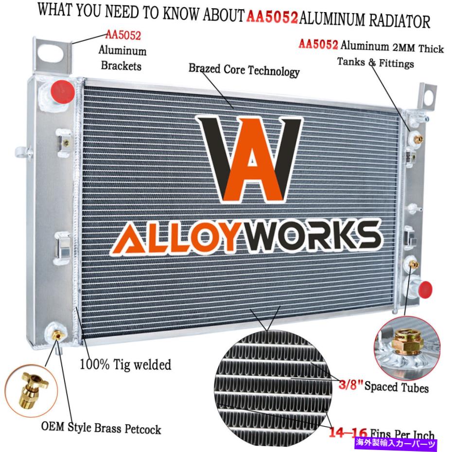 Radiator シボレーシルバラード郊外のタホGMCシエラユーコン4.3 4.8 5.3Lの4列ラジエーター 4 Row Radiator for Chevy Silverado Suburban Tahoe GMC Sierra Yukon 4.3 4.8 5.3L【並行輸入品】
