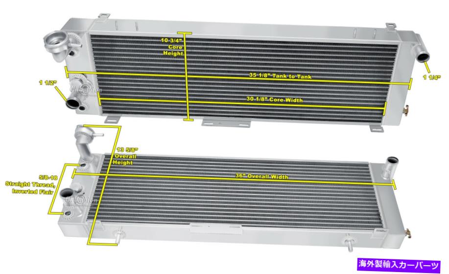 Radiator 1991年のバーとプレートのレーシングチャンピオンラジエーター1992年ジープコマンチL6エンジン Bar and Plate Racing Champion Radiator for 1991 1992 Jeep Comanche L6 Engine【並行輸入品】