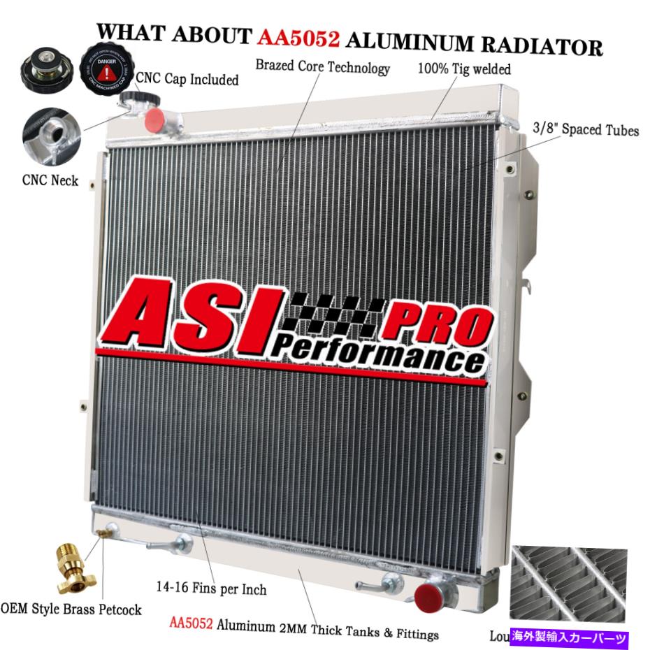 Radiator 2001-2007、2002.2005の4列アルミニウムラジエータートヨタツンドラセコイア4.7L V8 4 Rows Aluminum Radiator For 2001-2007,2002.2005 Toyota Tundra Sequoia 4.7L V8【並行輸入品】