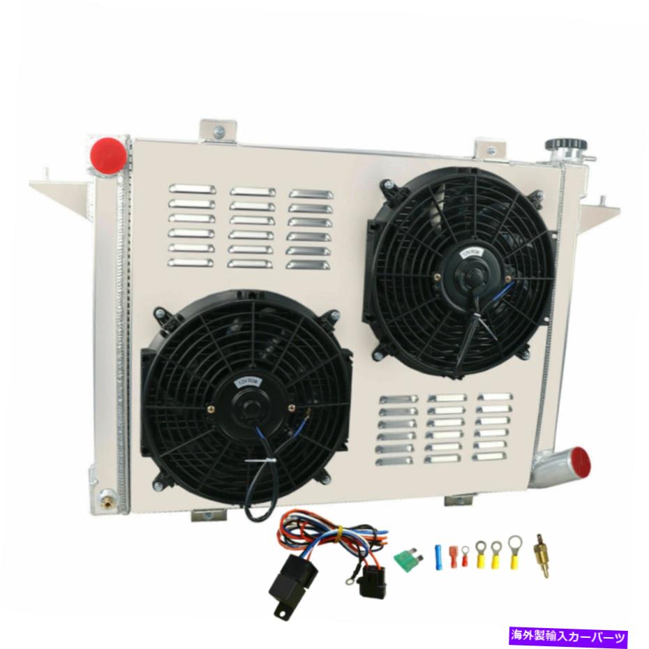 Radiator 4列のラジエーター+シュラウドファンフィット1991-1993 1992ダッジD/W 250 350ラムチャージャー5.9L 4 Row Radiator+Shroud Fan fit 1991-1993 1992 Dodge D/W 250 350 Ramcharger 5.9L【並行輸入品】