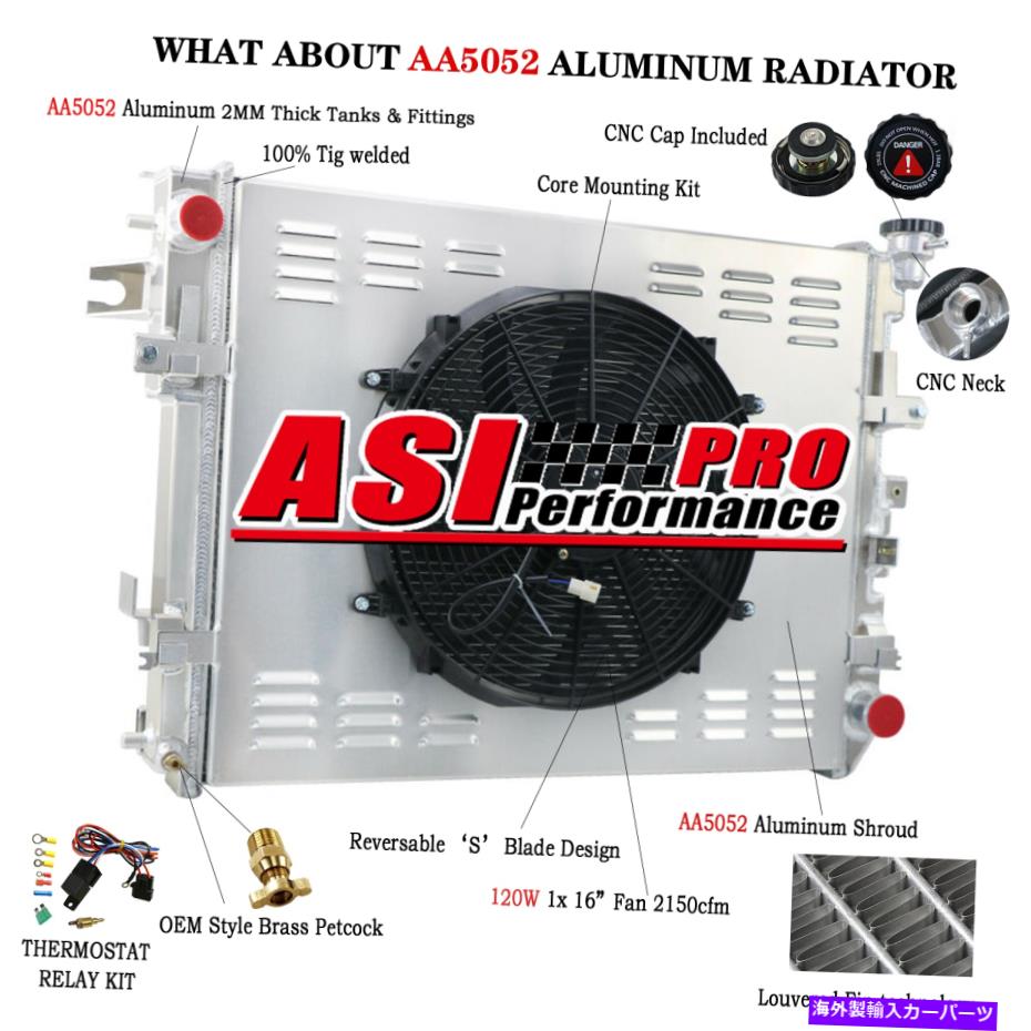 Radiator 3Rowsラジエーター+シュラウドファン+リレー2009-2018 Dodge Ram 1500 2500 3.7 4.7L 5.7 3Rows Radiator+Shroud Fan+Relay For 2009-2018 Dodge Ram 1500 2500 3.7 4.7L 5.7【並行輸入品】|Us Custom Parts Shop USDM
