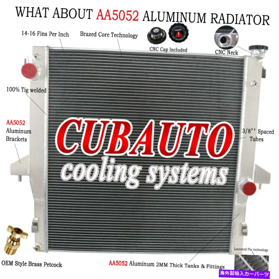 Radiator 2003年から2009年の4列のラジエーターダッジRAM 2500/3500 5.9L 6.7L L6ディーゼルカミンズUSA 4 ROW Radiator For 2003-2009 Dodge Ram 2500/3500 5.9L 6.7L L6 Diesel Cummins USA【並行輸入品】