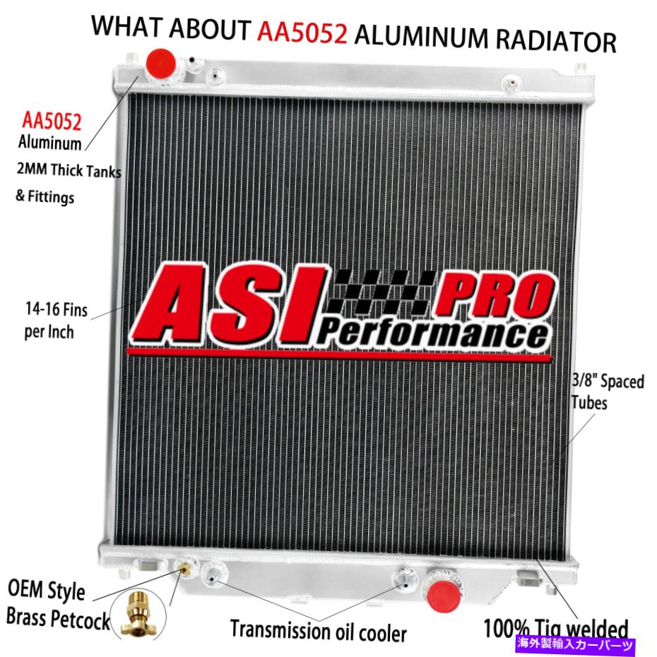 Radiator 4列アルミニウムラジエーターフィット2003-2007,2004 Ford F-250、F-350、F-450 6.0Lディーゼル 4 Rows Aluminum Radiator Fit 2003-2007,2004 Ford F-250,F-350,F-450 6.0L Diesel【並行輸入品】