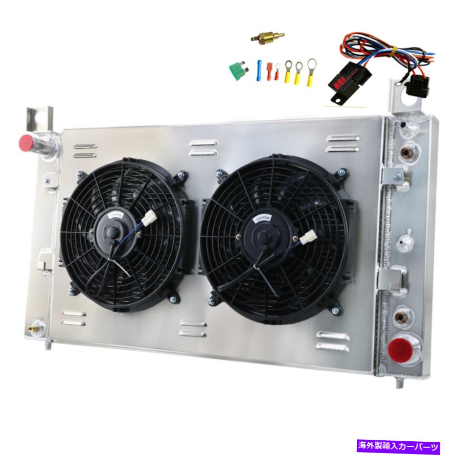 Radiator 1999-2013の4列のラジエーター+シュラウドファン 4 ROW Radiator+Shroud Fan For 1999-2013 Chevy Silverado Sierra GMC Yukon XL 1500【並行輸入品】