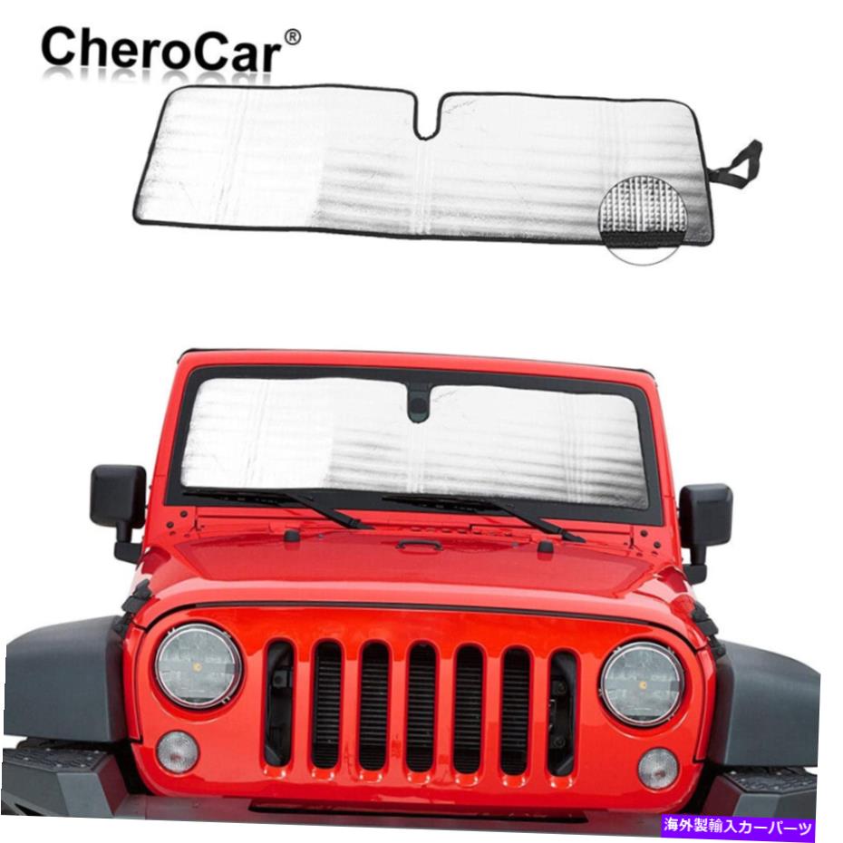 サンシェード フロントガラスサンシェードサンシェードシールドバイザーブロックUVフィットジープラングラーTJ JK 97+ Windshield Sunshade Sun Shade Shield Visor Block UV fit Jeep Wrangler TJ JK 97+【並行輸入品】