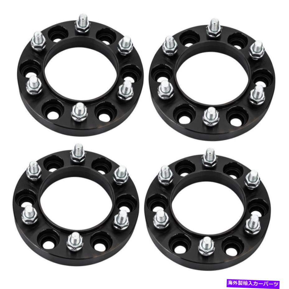 スペーサー 4xハブセントリックホイールスペーサー1 ''厚さ6x5.5 12x1.5タコマ4runner 6ラグのフィット 4X Hubcentric Wheel Spacer 1'' Thick 6X5.5 12x1.5 Fits For Tacoma 4Runner 6 Lug【並行輸入品】