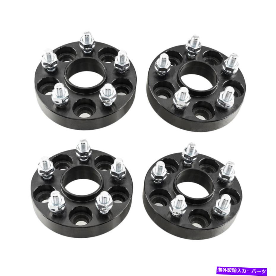 スペーサー 4PCS 1 '' 5x100スバルFR-S BRZ WRXのための中心ホイールアダプター1993-2016ブラック 4pcs 1'' 5x100 Centric Wheel Adapters for Subaru FR-S BRZ WRX 1993-2016 Black【並行輸入品】