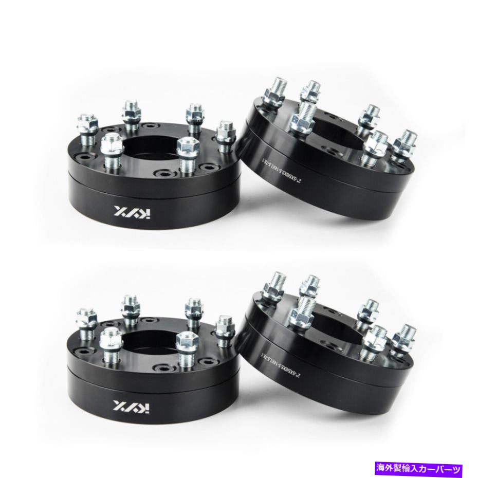 スペーサー シボレージープGMCホイールスペーサーアダプター5x5?6x5.5 14x1.5スタッド用の4pcs2インチ 4Pcs 2 Inch For Chevy Jeep GMC Wheel Spacers Adapters 5x5 to 6x5.5 14x1.5 Studs【並行輸入品】