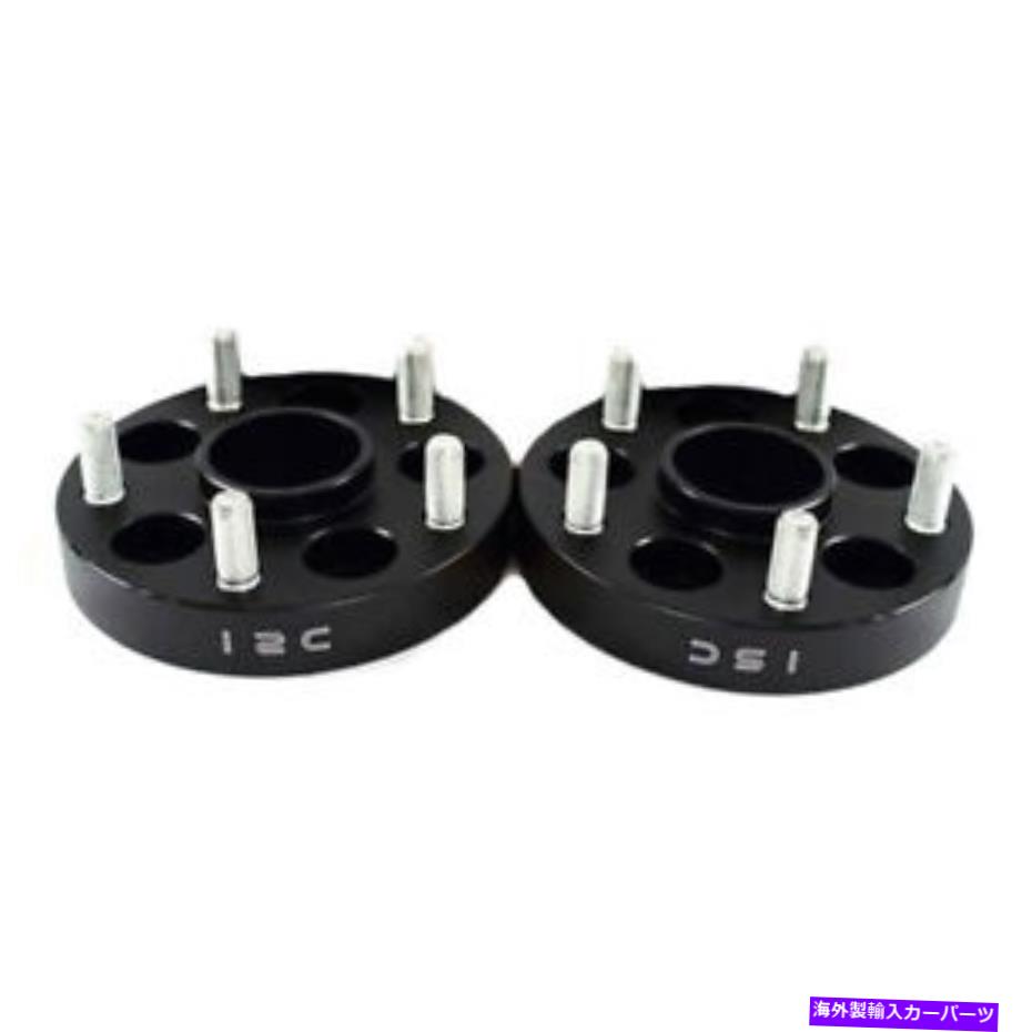 スペーサー ISCサスペンション5x114.3ハブセントリック66ボアホイールスペーサー15mmブラックペア ISC Suspension 5x114.3 Hub Centric 66 Bore Wheel Spacers 15mm Black Pair【並行輸入品】