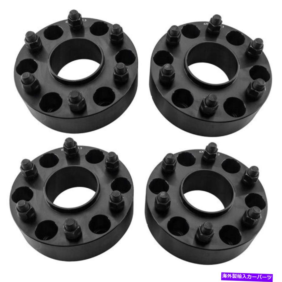 スペーサー 4PC 6x5.5 6x139.7mmハブセントリックホイールスペーサー2インチキャデラックエスカレード用 4pc 6x5.5 6x139.7mm Hubcentric Wheel Spacers 2 Inch Black for Cadillac Escalade【並行輸入品】