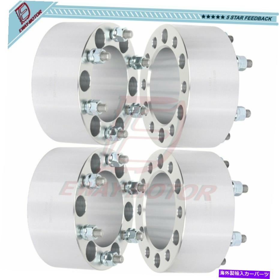 スペーサー 6x5.5 3インチフィットトヨタタコマ4runnerシボレーコロラド（4）ホイールスペーサー12x1.5 6x5.5 3 inch Fits Toyota Tacoma 4Runner Chevy Colorado (4) Wheel Spacers 12x1.5【並行輸入品】