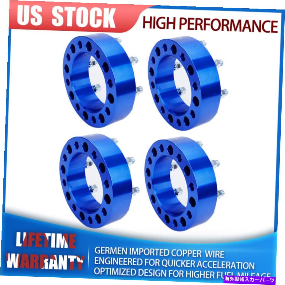 スペーサー 4PCS 8x6.5 2 '' 8ラグホイールスペーサーシボレーシルバラードC/K 2500/3500 GM用アダプター 4Pcs 8x6.5 2'' 8 Lug Wheel Spacers Adapters For Chevy Silverado C/K 2500/3500 GM【並行輸入品】