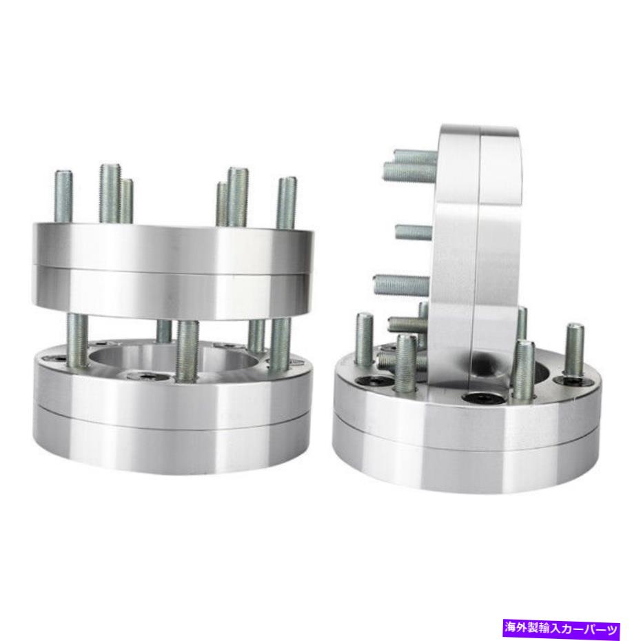 スペーサー 4x 2'5x5.5-6x5.5シルバーホイールアダプター1/2x20-108mm for chevy gmc ram 1500 4x 2''5x5.5-6x5.5 Silver Wheel Adapters 1/2x20-108mm For Chevy GMC Ram 1500【並行輸入品】