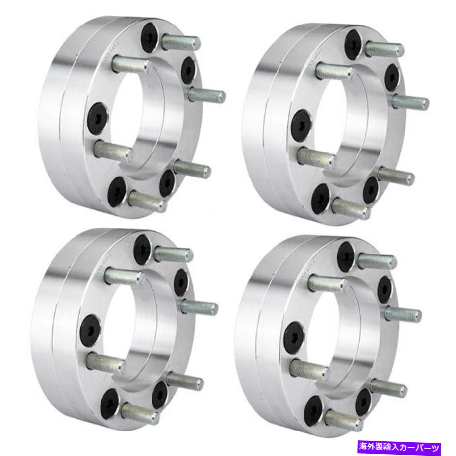 スペーサー 4PCS 2 '' 5x5.5-6x5.5シルバーホイールアダプター1/2x20-108mmフィットシボレーGMC RAM 1500 4pcs 2'' 5x5.5-6x5.5 Silver Wheel Adapters 1/2x20-108mm Fits Chevy GMC Ram 1500【並行輸入品】