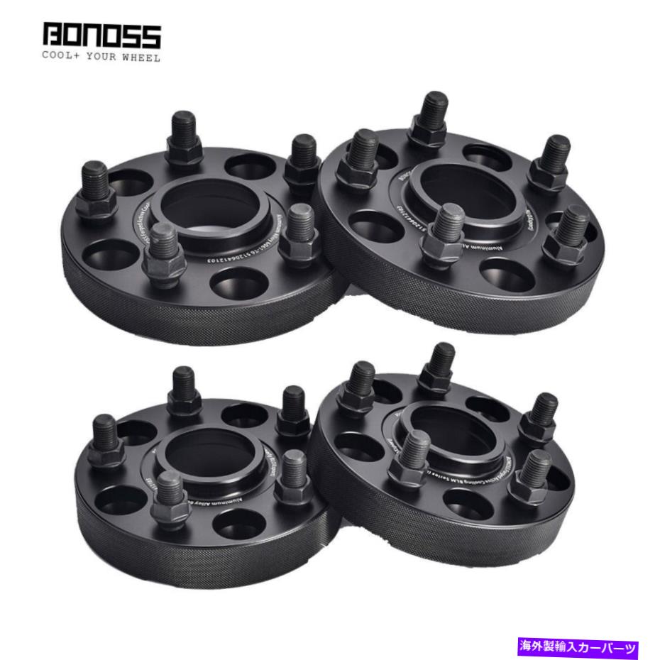 スペーサー 4 30mmブラックホイールスペーサー5x120 64.1ホンダリッジラインオデッセイパスポートパイロット 4 30mm Black Wheel Spacers 5x120 64.1 for Honda Ridgeline Odyssey Passport Pilot【並行輸入品】