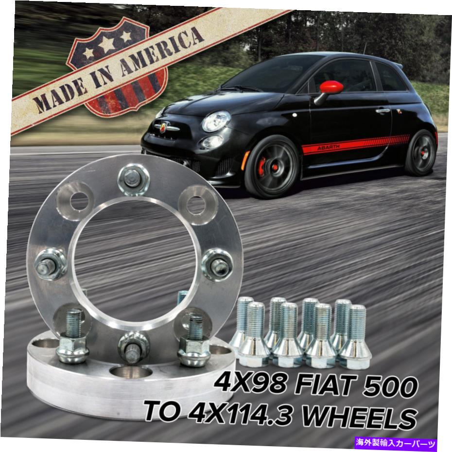 スペーサー X2 USA | 4x98?4x114.3（Fits 4 Lug fiat 500）|ホイールアダプター / 19mmスペーサー x2 USA | 4x98 to 4x114.3 (Fits 4 Lug Fiat 500) | Wheel Adapters / 19mm Spacers【並行輸入品】