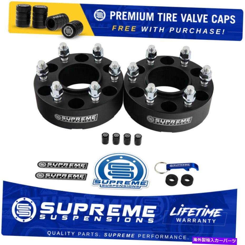 スペーサー フォード用ハブ中心ホイールスペーサー-BP 6x135mm M14x2スタッド +タイヤバルブキャップ Hub Centric Wheel Spacers for FORD - BP 6x135mm M14x2 Studs + Tire Valve Caps【並行輸入品】