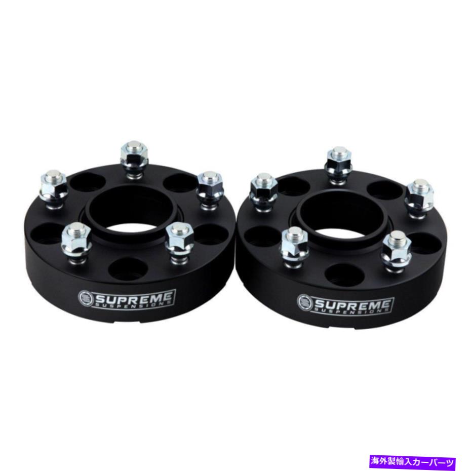 スペーサー ジープチェロキー14-19スプリームサスペンションプロビレットブラックホイールスペーサーセット For Jeep Cherokee 14-19 Supreme Suspensions Pro Billet Black Wheel Spacer Set【並行輸入品】